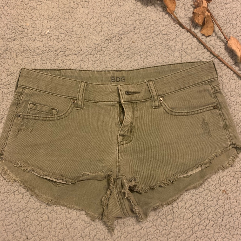 BDG olive green shorts
